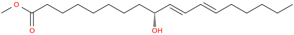 10,12 octadecadienoic acid, 9 hydroxy , methyl ester, (9r,10e,12e) 